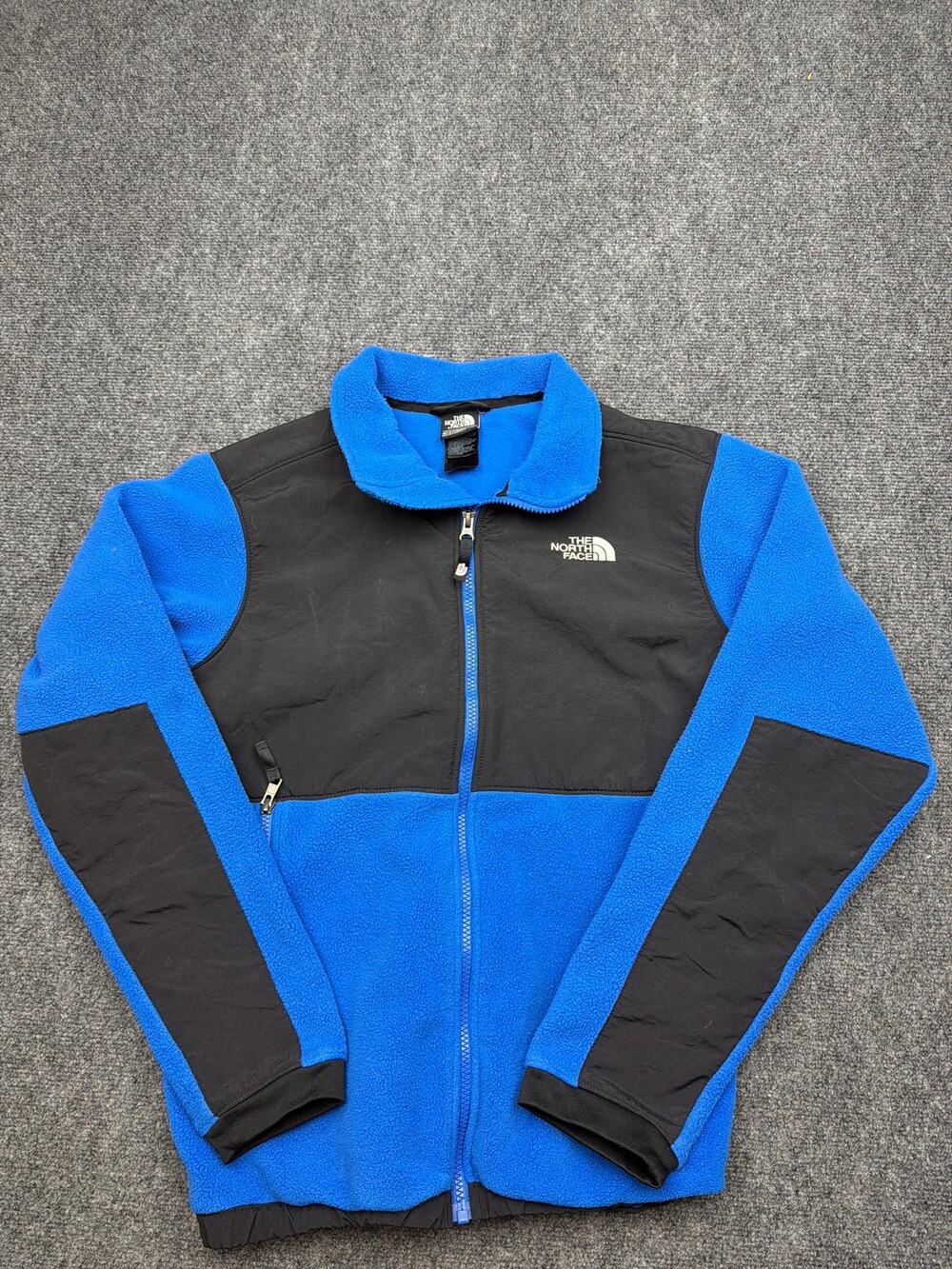 The North Face Blue & Black Fleece Jacket Size Kids XL
